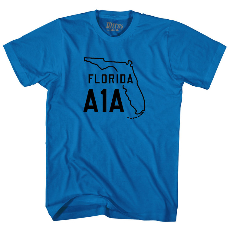 Florida A1A Adult Cotton T-shirt - Royal Blue