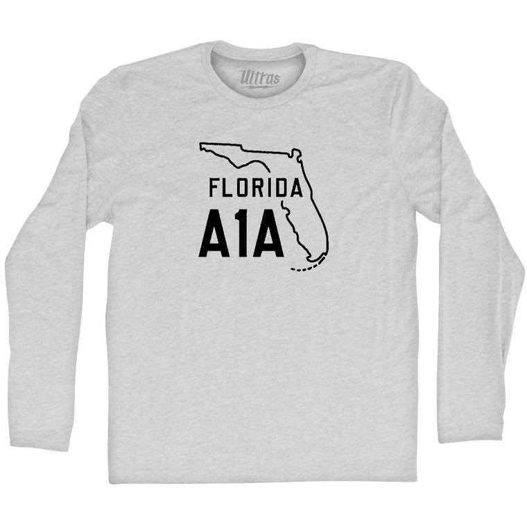 Florida A1A Adult Cotton Long Sleeve T-shirt - White