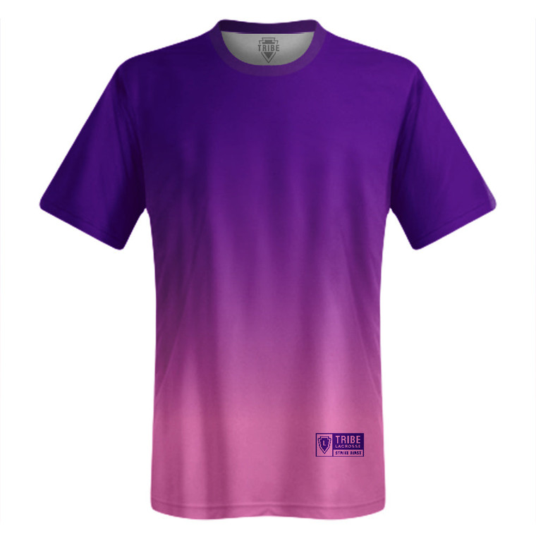 Indigo And Pink Ombre Lacrosse Shooter Shirt - Hot Pink