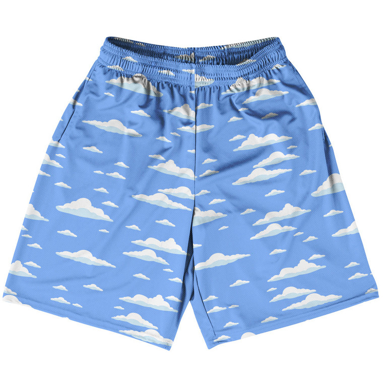 Clouds Basketball Shorts - Blue White