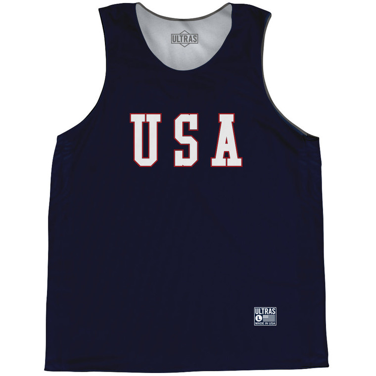 USA Gump Basketball Singlets - Navy