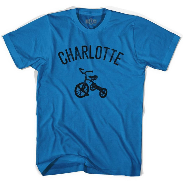 Charlotte Tricycle Adult Cotton T-shirt - Royal