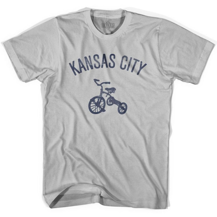 Kansas City Tricycle Adult Cotton T-shirt - Cool Grey