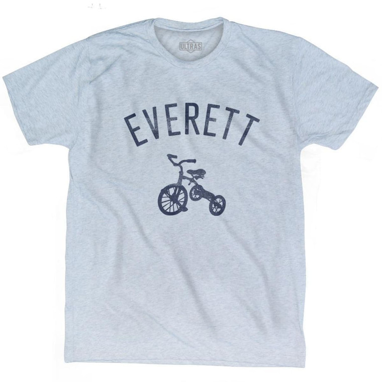 Everett City Tricycle Adult Tri-Blend T-shirt - Athletic White