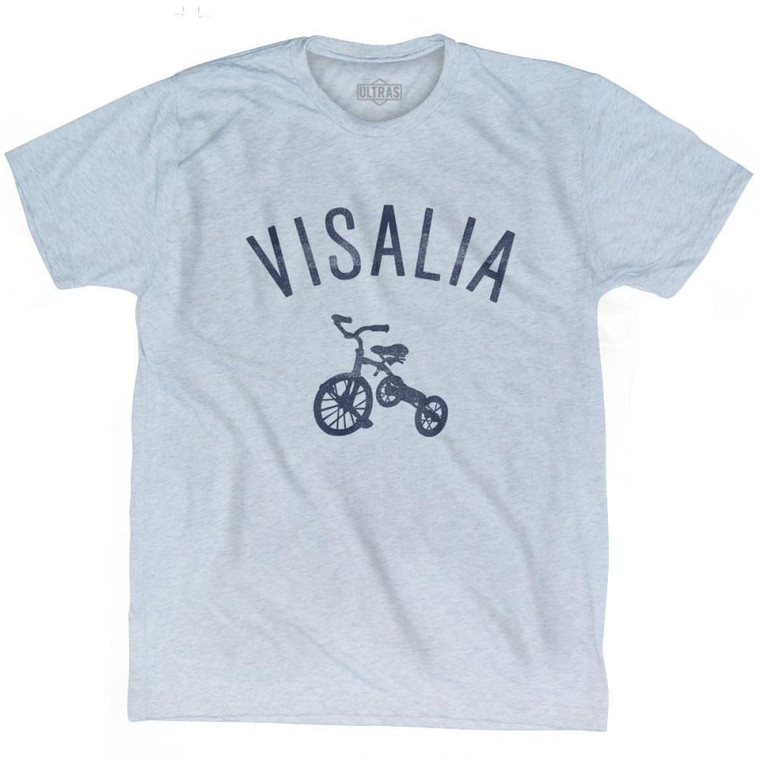 Visalia City Tricycle Adult Tri-Blend T-shirt - Athletic White