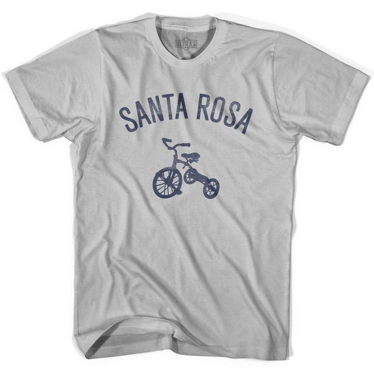 Santa Rosa City Tricycle Adult Cotton T-shirt - Cool Grey