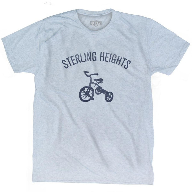 Sterling Heights City Tricycle Adult Tri-Blend T-shirt - Athletic White