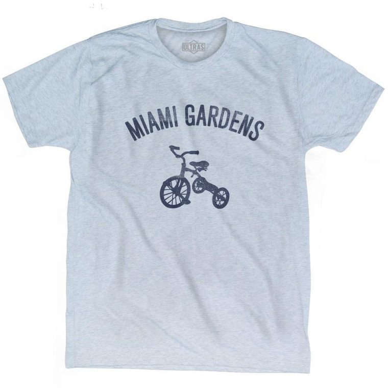 Miami Gardens City Tricycle Adult Tri-Blend T-shirt - Athletic White