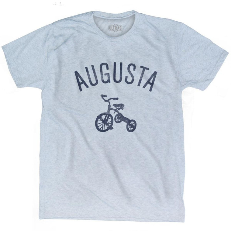 Augusta City Tricycle Adult Tri-Blend T-shirt - Athletic White