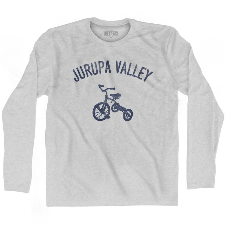 Jurupa Valley City Tricycle Adult Cotton Long Sleeve T-shirt - Grey Heather