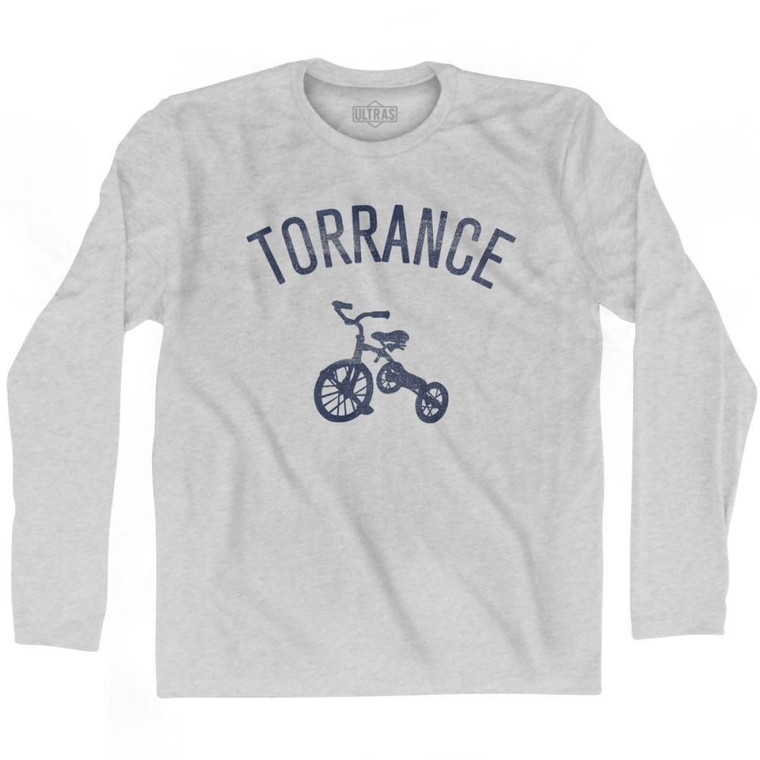 Torrance City Tricycle Adult Cotton Long Sleeve T-shirt - Grey Heather