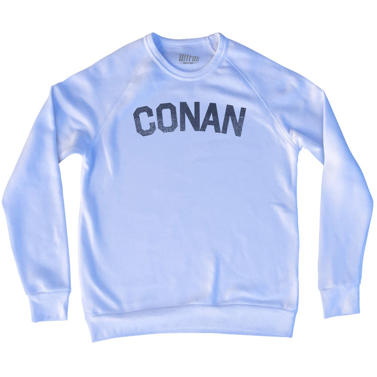 Conan Adult Tri-Blend Sweatshirt - White