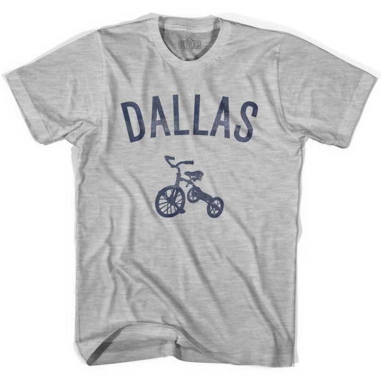 Dallas City Tricycle Youth Cotton T-shirt - Grey Heather