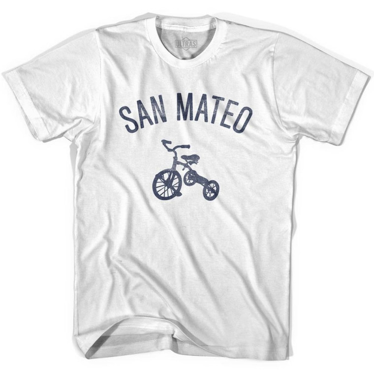 San Mateo City Tricycle Womens Cotton T-shirt - White