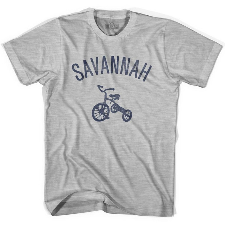 Savannah City Tricycle Womens Cotton T-shirt - Grey Heather