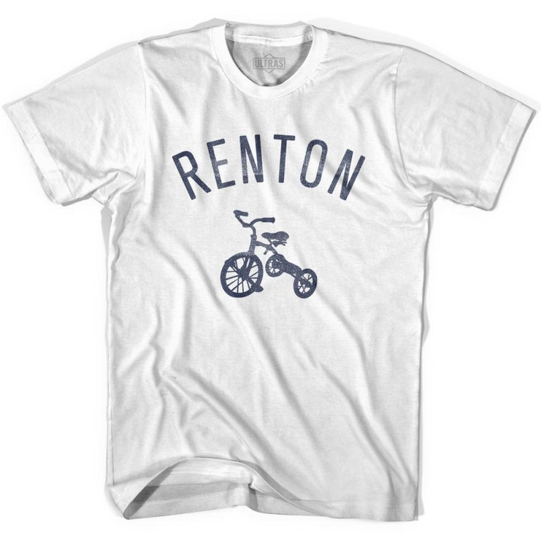 Renton City Tricycle Womens Cotton T-shirt - White