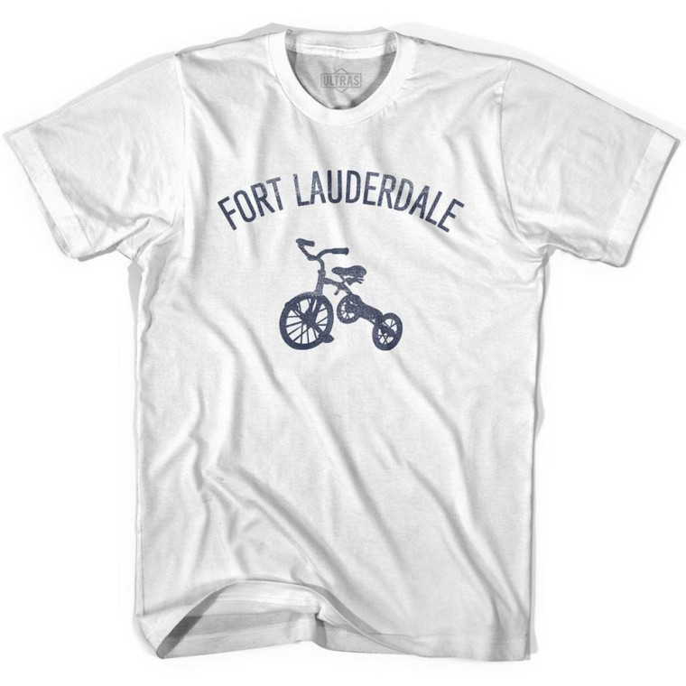Fort Lauderdale City Tricycle Womens Cotton T-shirt - White