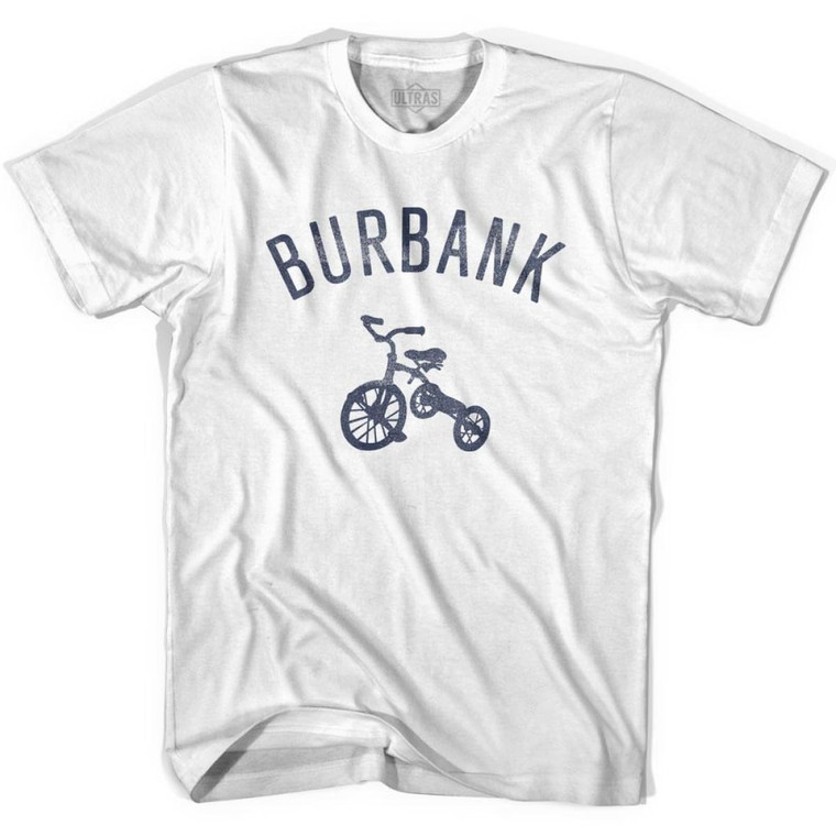 Burbank Tricycle Womens Cotton T-shirt - White