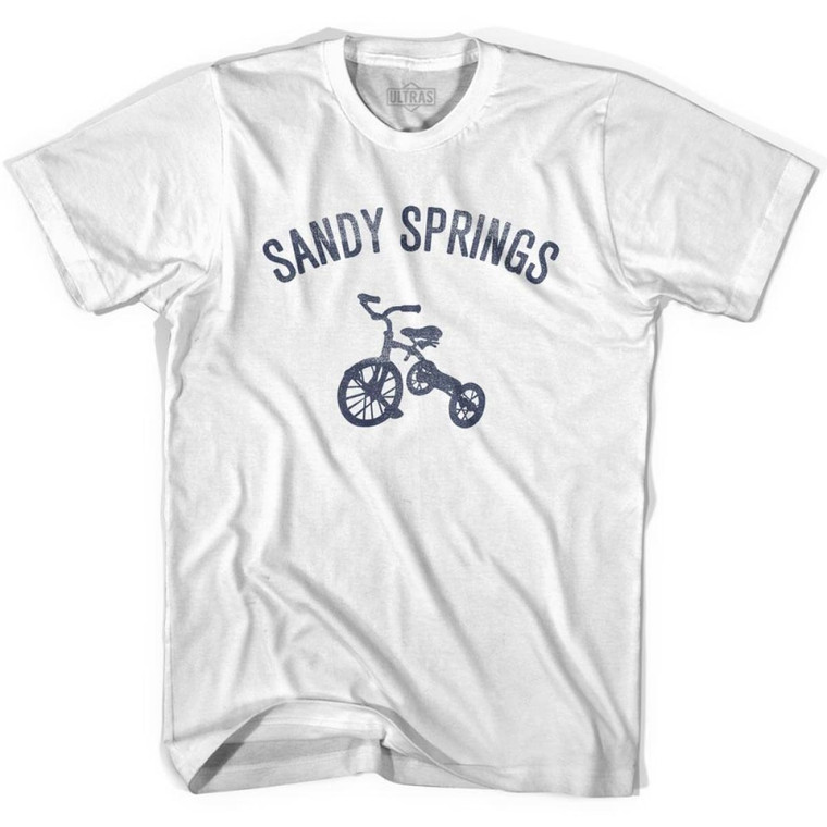 Sandy Springs City Tricycle Womens Cotton T-shirt - White