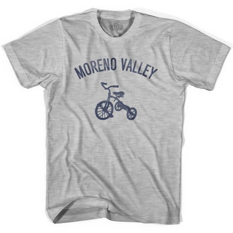 Moreno Valley City Tricycle Womens Cotton T-shirt - Grey Heather