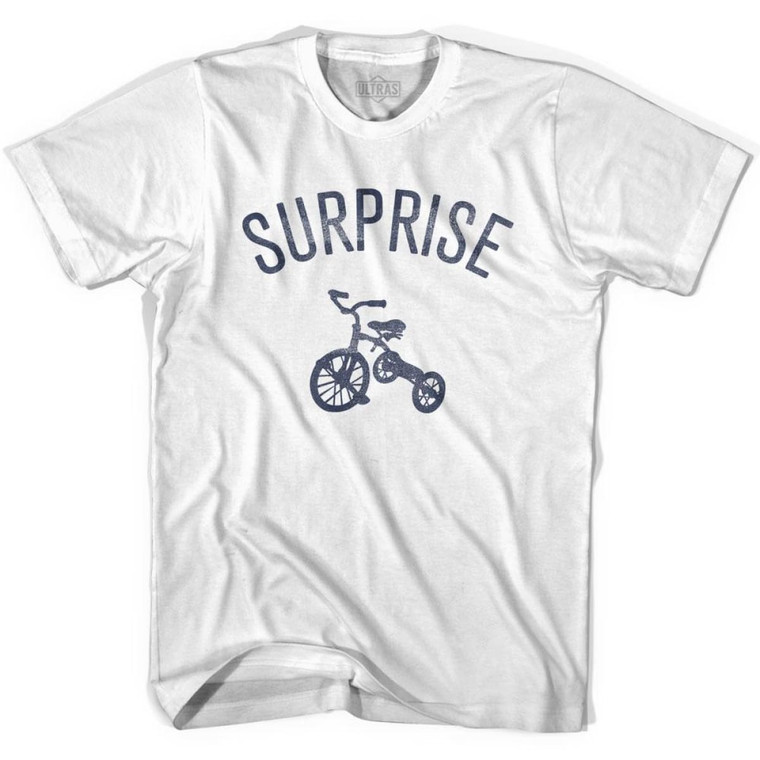 Surprise City Tricycle Womens Cotton T-shirt - White