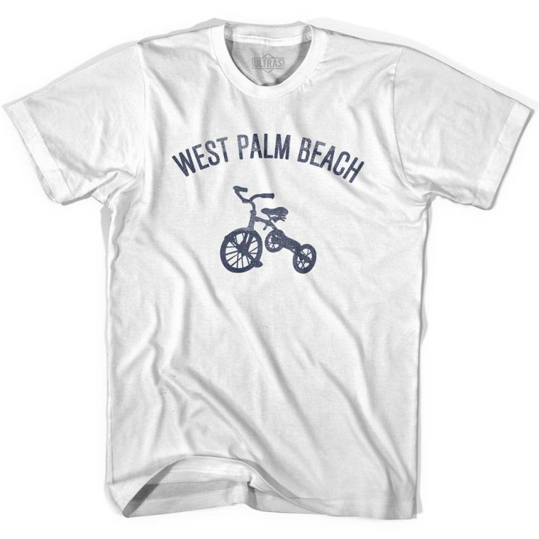West Palm Beach City Tricycle Womens Cotton T-shirt - White