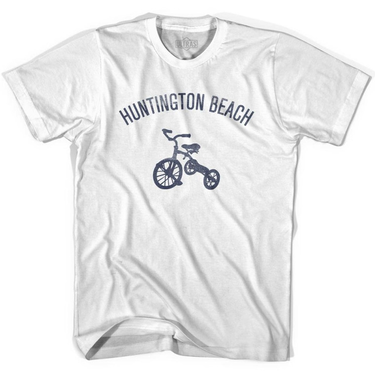 Huntington Beach City Tricycle Womens Cotton T-shirt - White