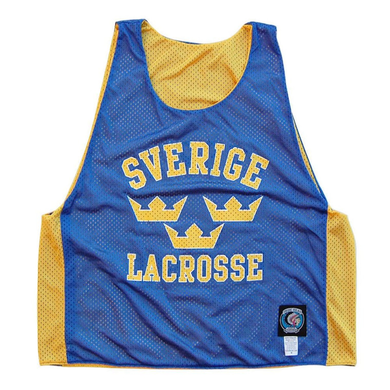 Sweden Lacrosse Reversible Pinnie Made In USA - Royal