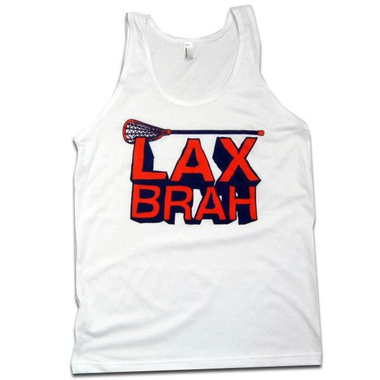 Lax Brah Tank Top Made In USA - White