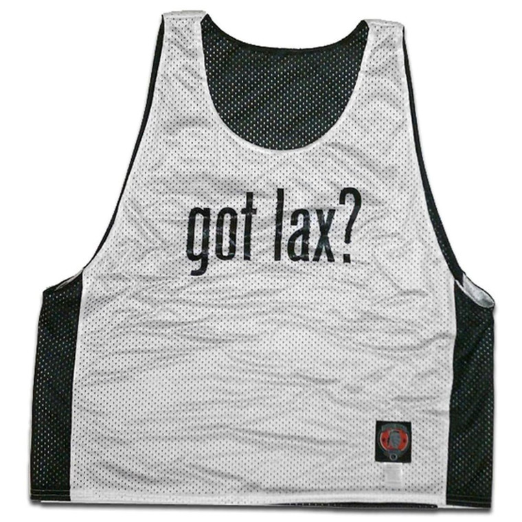 Got Lax? Lacrosse Pinnie Made In USA - Black & White