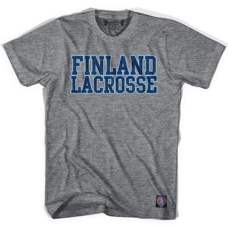 Finland Lacrosse Nation T-shirt - Athletic Grey