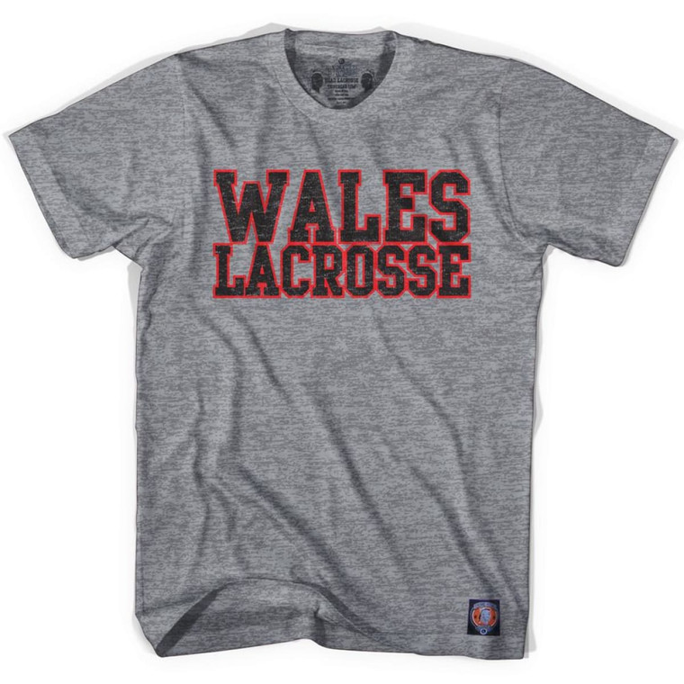 Wales Lacrosse Nation T-shirt - Athletic Grey