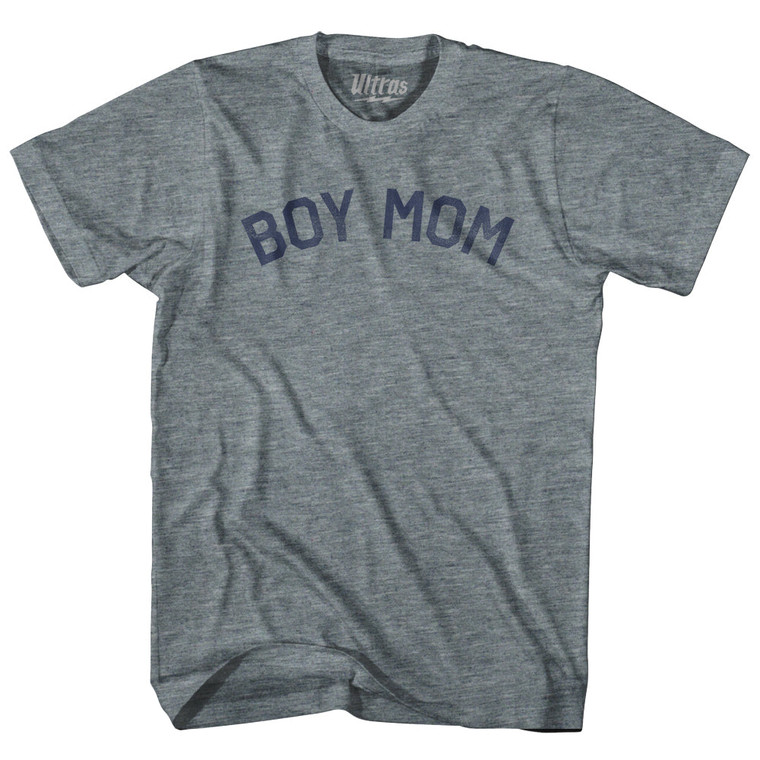 Boy Mom Youth Tri-Blend T-Shirt - Athletic Grey