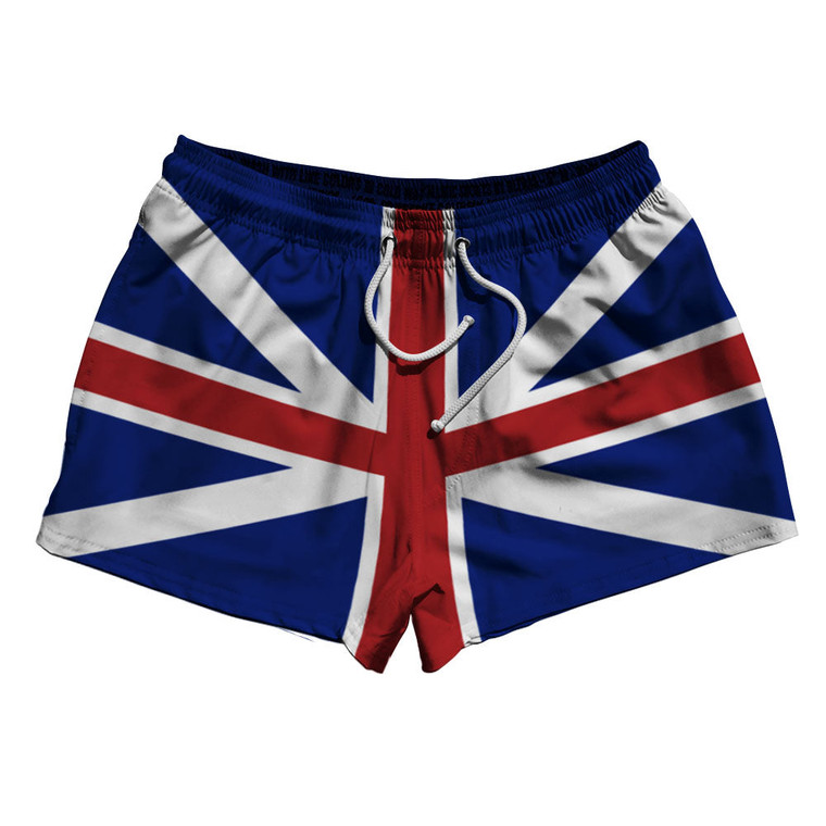 Great Britain 2.5" Swim Shorts Made in USA - Blue Red