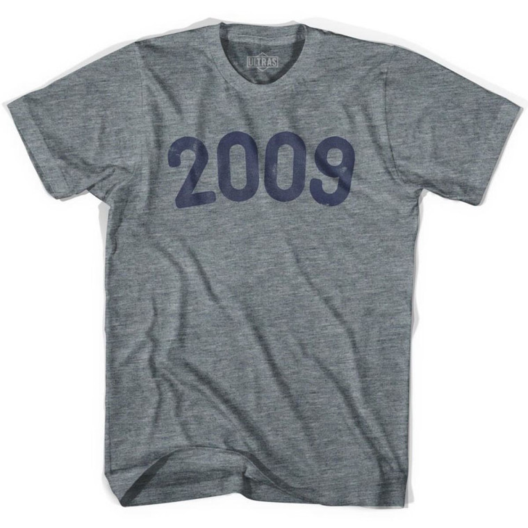 2009 Year Celebration Adult Tri-Blend T-shirt - Athletic Grey