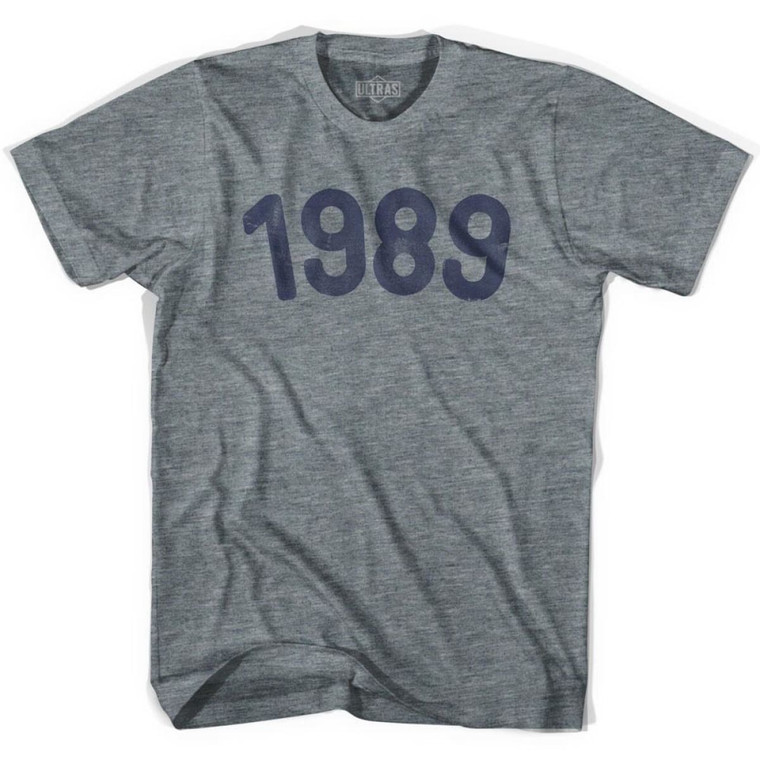 1989 Year Celebration Adult Tri-Blend T-shirt - Athletic Grey