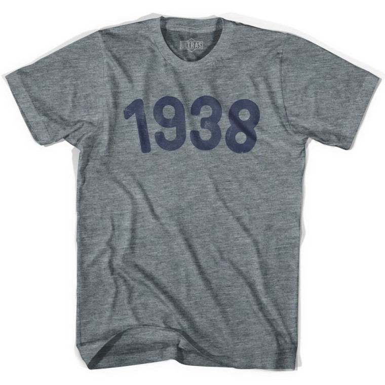 1938 Year Celebration Adult Tri-Blend T-shirt - Athletic Grey