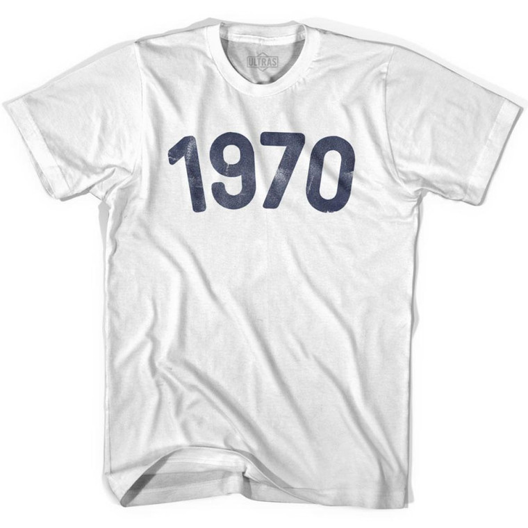 1970 Year Celebration Adult Cotton T-shirt - White