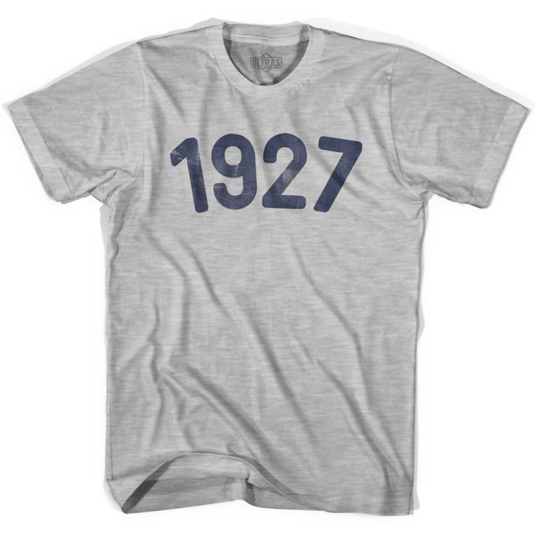 1927 Year Celebration Adult Cotton T-shirt - Grey Heather