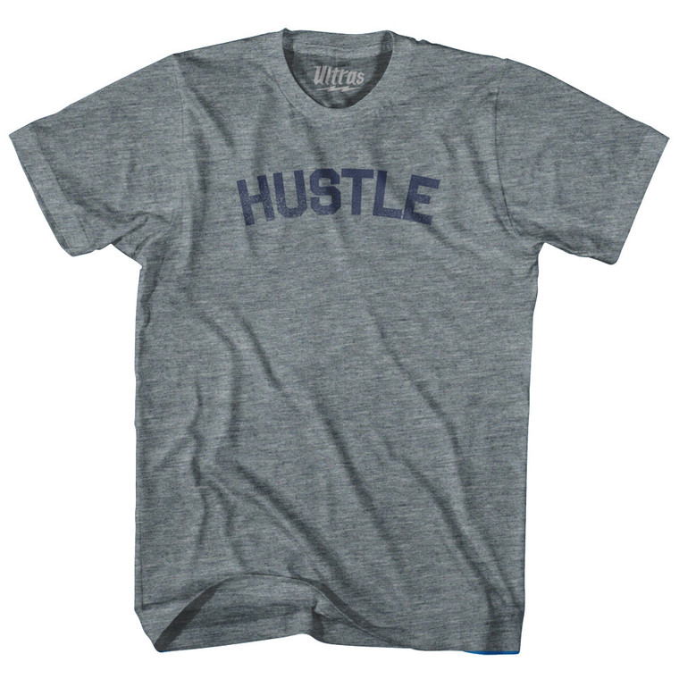 Hustle Womens Tri-Blend Junior Cut T-Shirt - Athletic Grey