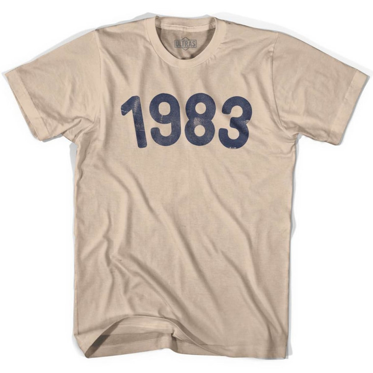 1983 Year Celebration Adult Cotton T-shirt - Creme