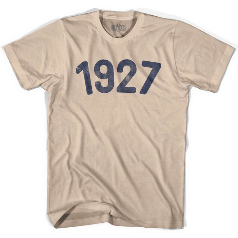 1927 Year Celebration Adult Cotton T-shirt - Creme
