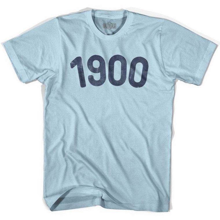1900 Year Celebration Adult Cotton T-shirt - Light Blue