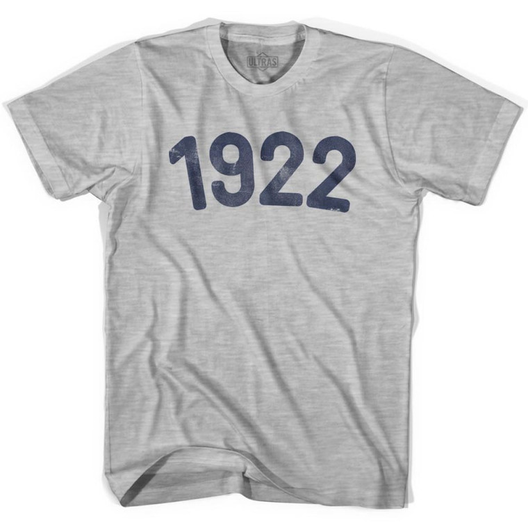 1922 Year Celebration Womens Cotton T-shirt - Grey Heather