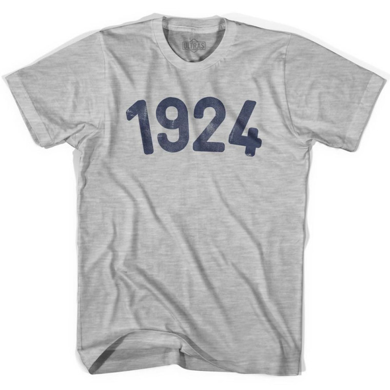 1924 Year Celebration Womens Cotton T-shirt - Grey Heather