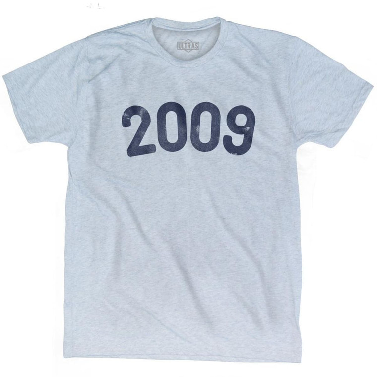 2009 Year Celebration Adult Tri-Blend T-shirt - Athletic White