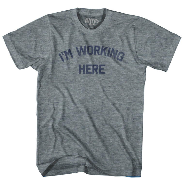 I'm Working Here Youth Tri-Blend T-shirt - Athletic Grey
