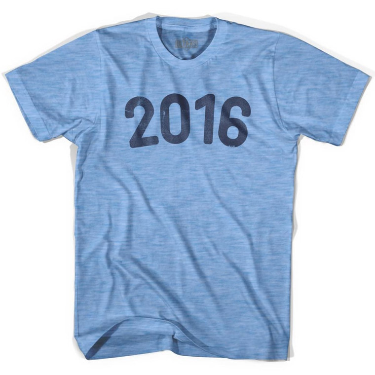 2016 Year Celebration Adult Tri-Blend T-shirt - Athletic Blue