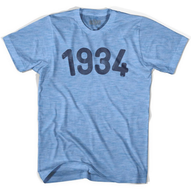1934 Year Celebration Adult Tri-Blend T-shirt - Athletic Blue