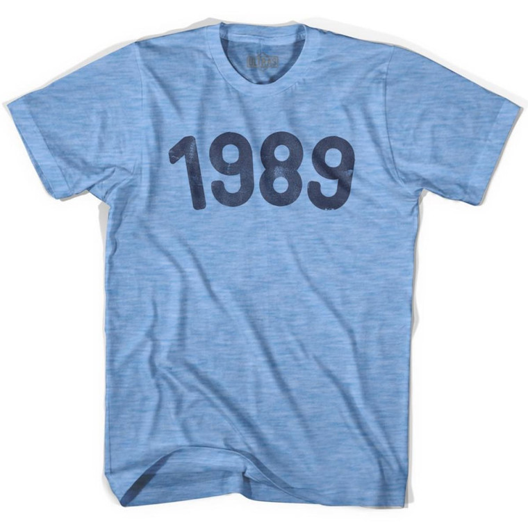 1989 Year Celebration Adult Tri-Blend T-shirt - Athletic Blue